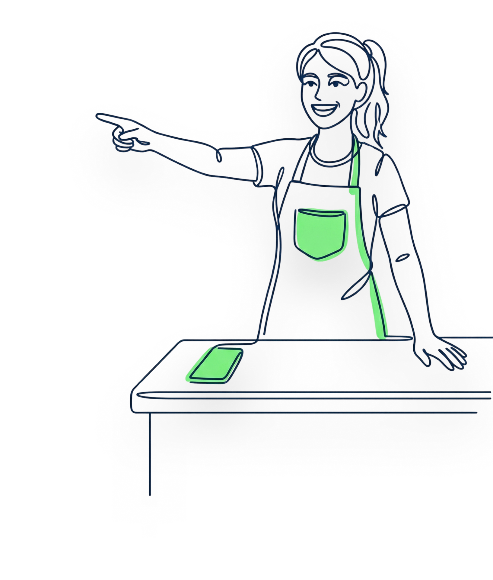 Settle assistant pointing to card terminal